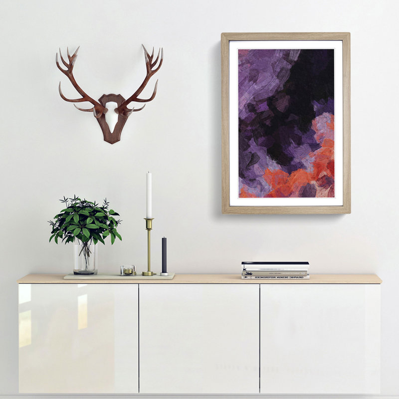 Curiosity in Abstract - Picture Frame Graphic Art Print, 36cm H x 27cm W x 2cm D, Oak Framed