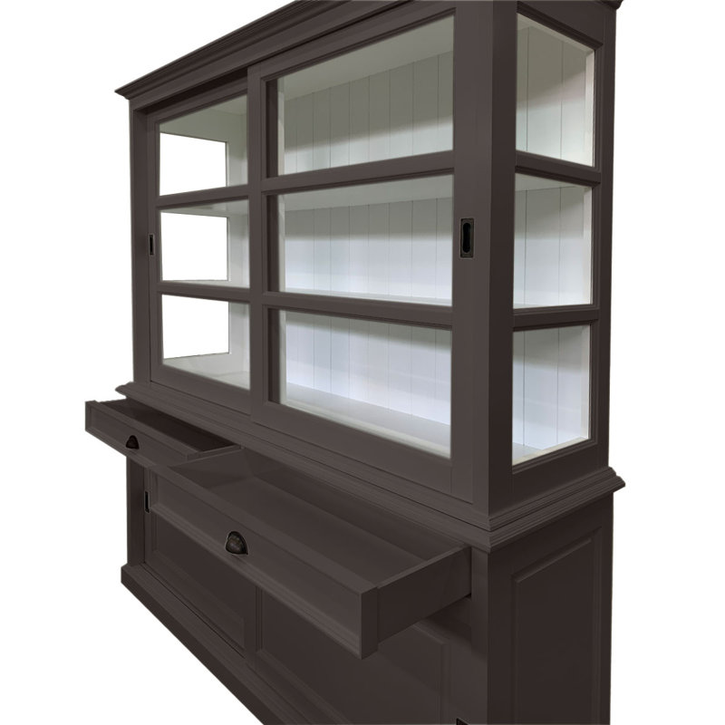 Jacksonport Display Cabinet, Beige Grey/White