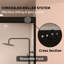 60 in. W x 56 in. H Sliding Semi Frameless Tub Door in Matte Black Finish with Clear Glass-99472756