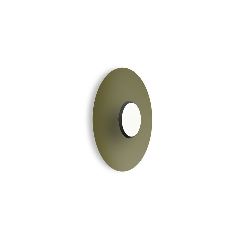 SKY Flush Dome Metal, Matte Black;Moss, 4" H x 18" W x 18" D