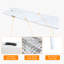 Table pliante de 8 pi pour les rassemblements extérieurs. Table de camping portable en plastique. Robuste, imperméable et pliable. Haute charge. Blanc, pique-nique, voyages, fêtes. Dessus antidérapant.-1392404837-1392404836