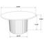 Table basse d'appoint ronde cannelée en noyer-198101154