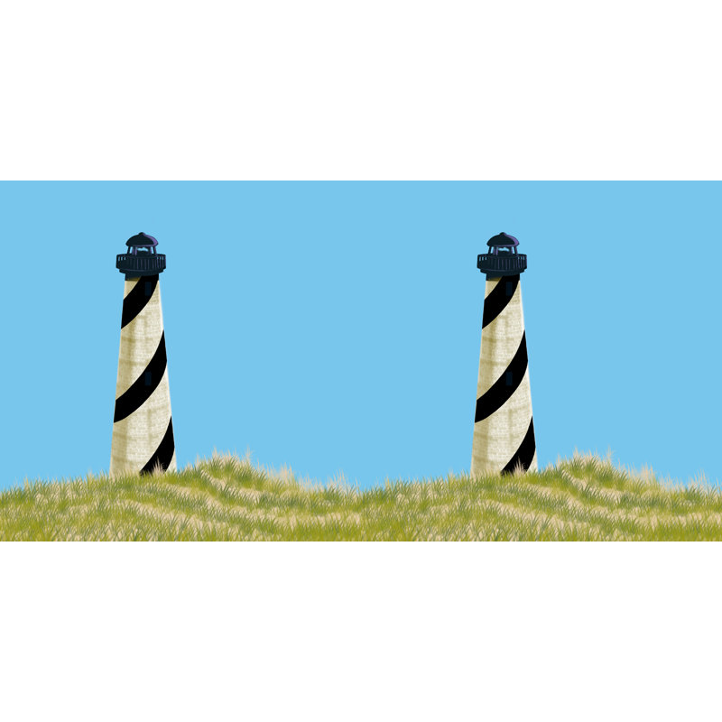 Nautical Nights Outdoor Reversible Throw Pillow, 16"x16"