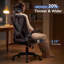 Chaise de bureau ergonomique à dossier haut en filet avec appui-tête, support lombaire réglable, chaise d'ordinateur pivotante pour bureau à domicile
