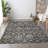 Premium Machine Washable Alliah AMF94 Gray Rug-1946220531