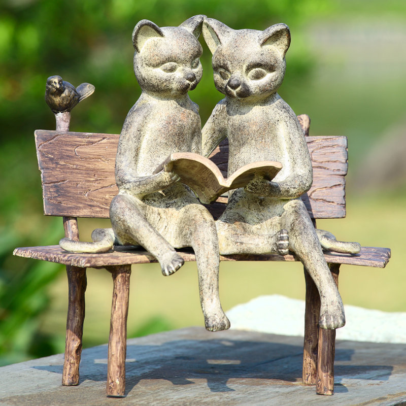 Pineland Cat Metal Garden Statue