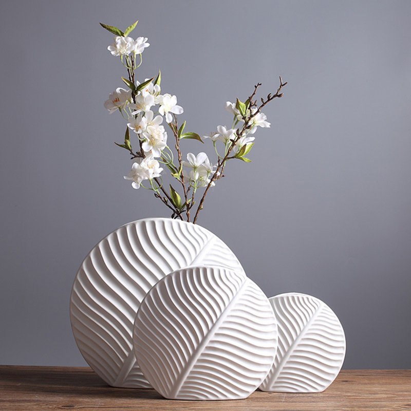 Anahis Handmade Ceramic Decorative Bottle, White