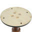 Table de salle à manger moderne en pierre frittée carrée, conception compacte pour petits espaces, capacité de 150 lb, pieds en bois et base dorée-449554499