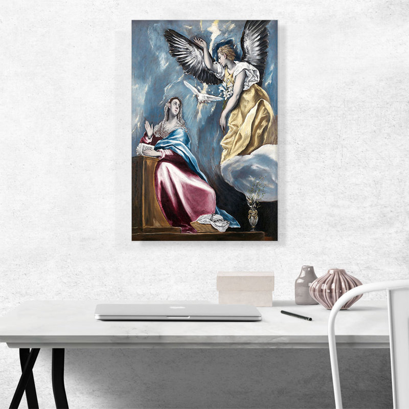 L'annonce 1600 par El Greco, reproduction d'art sur toile tendue, H 26 po x l 18 po x P 0,75 po