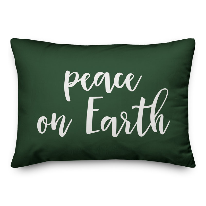  Coussin Peace on Earth, Vert foncé