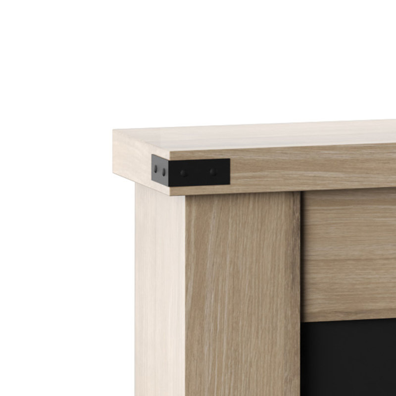 Higgin 45.88'' W Electric Fireplace, Natural Oak