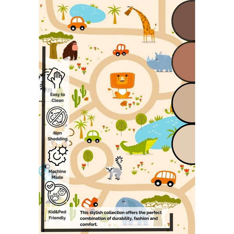 Tapis en coton Graciela, Rectangle 5 pi 3 po x 9 pi 10 po
