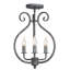3 - Light Semi Flush Mount