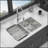 30X19x10" Undermount Double Bowl(60/40) Kitchen Sink - 16 Gauge With Two 10" Deep Basin