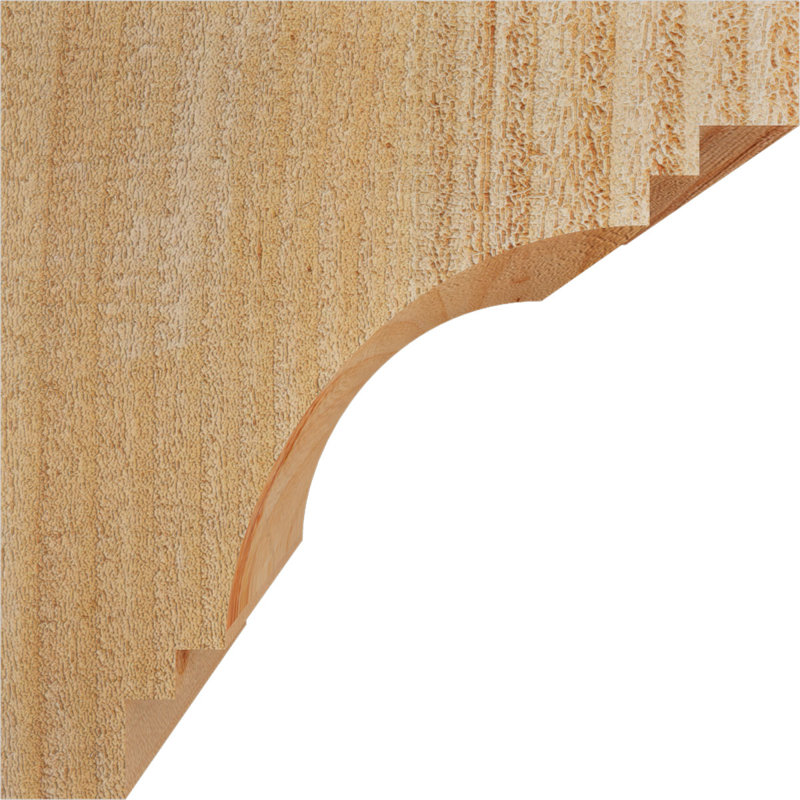 Corbeau Pescadero, H 6 po x l 4 po x P 6 po, Sapin de Douglas, Sciage brut