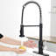 Robinet de cuisine Hands Smart - Hygiénique activé par capteur de mouvement pour les cuisines modernes en noir et argent automatique sans contact avec remplissage en céramique - utilisation pratique - noir / argent