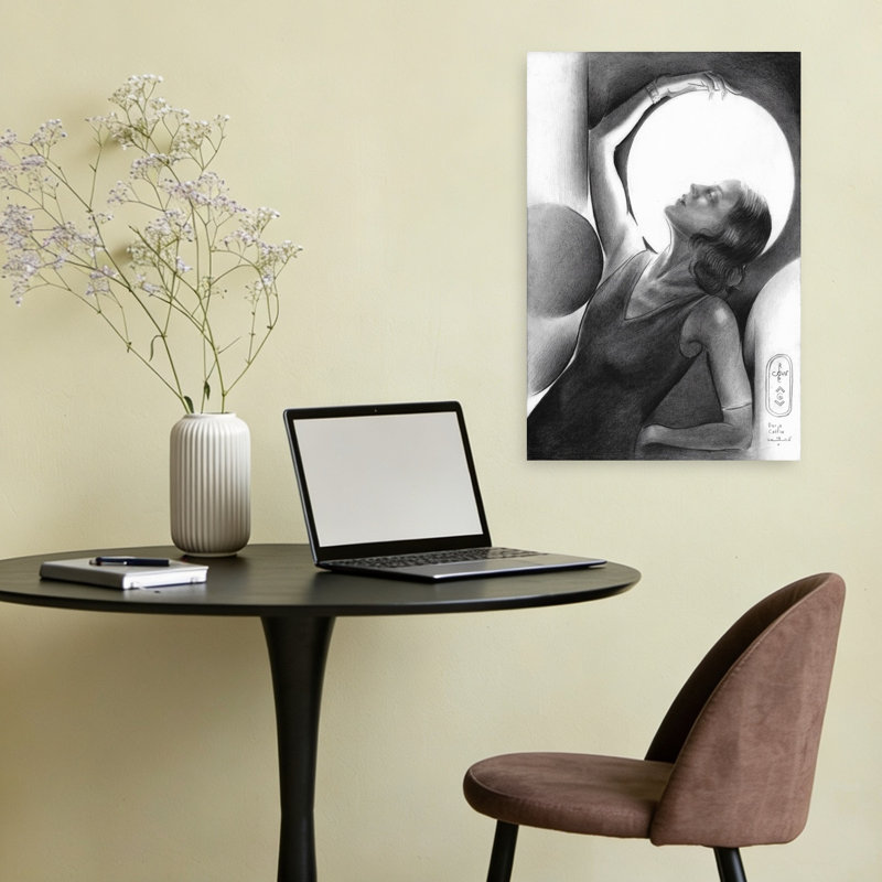 «Elegant Woman», reproduction d'art classique classique de rêve, 24" H x 16" W
