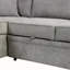 Canapé-lit convertible de 84,75 pouces avec repose-pieds avec rangement, idéal pour les petits appartements et les chambres d'amis, gris