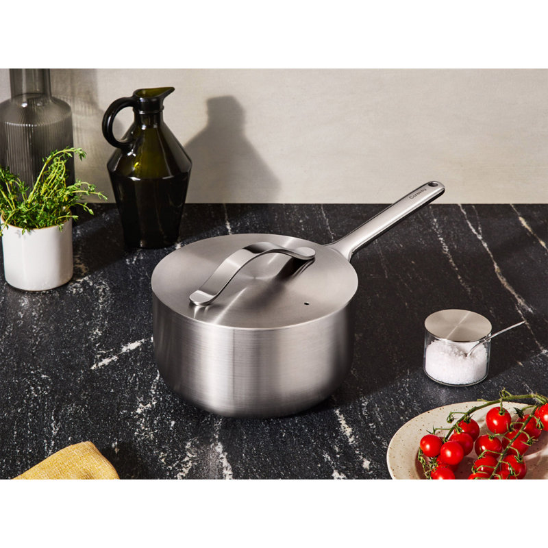Caraway 3Qt Stainless Steel Saucepan W/ Lid, 3 quarts