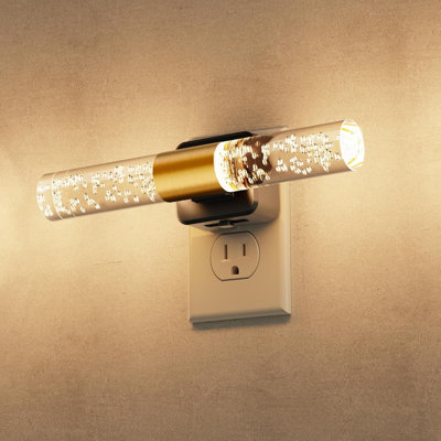 Night Light 2 Pack Plug In Wall Lights 180 Rotating Auto Light Sensor Dimmable 100LM Soft 3000K Wall Sconce-Style For Bedroom Bathroom Hallway