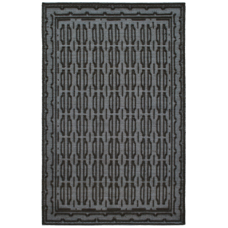 Campbell Iron Handwoven Wool Rug, Rectangle 5' x 8'