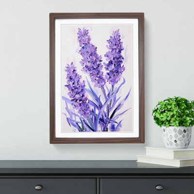 Lavender Flower Gestural Art - Framed Print
