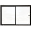 Porte de patio coulissante 120 po x 80 po avec quincaillerie noire et verre transparent
