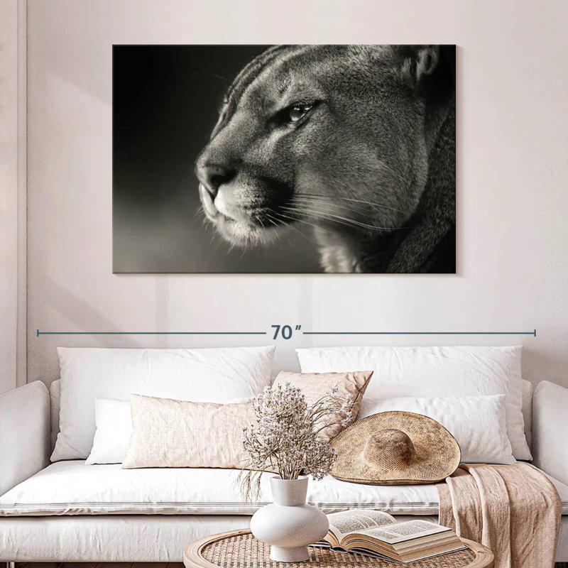 Brampt Cougar Face, 32" H x 48" W