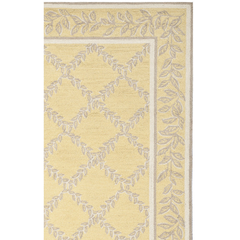 Jonsson Hand Hooked Wool Pile Geometric Rug, Runner 2'6" x 6'