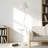 Modern Pleated Cream Floor Lamp With Table Top And Dimmable Bulb