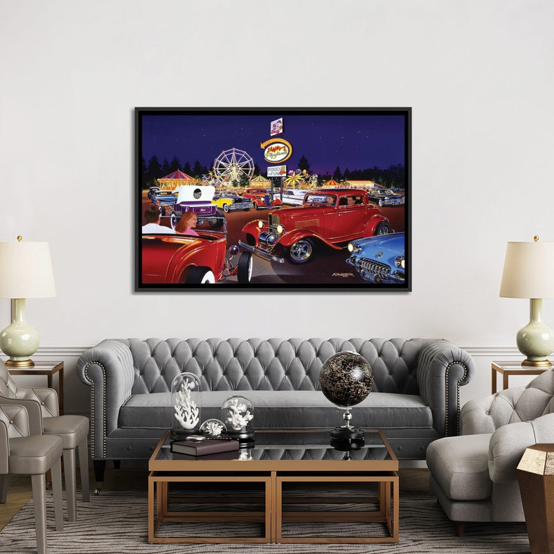 «Samland's Playland» par Bruce Kaiser, impression sur toile tendue, H 40 po x l 60 po x P 1,5 po, Cadre noir