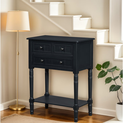 Console Table With 3 Drawers And Bottom Shelf