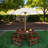 Rustic Patio Dining Set, 8-person Round Table With Wooden Benches, Perfect For Backyard And Garden