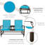 Banc oscillant d'extérieur avec table centrale Outsunny