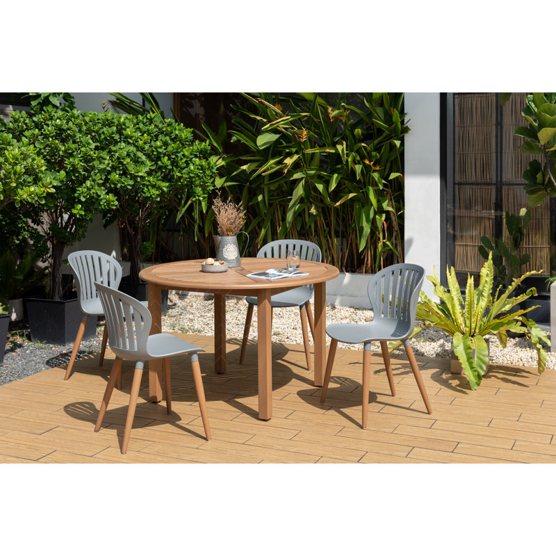 Anautica Outdoor Patio 5pc Dining Set, Gray