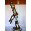 Nifao Collection Kids Playing Basketball in Action Life Size Bronze Statue  27" x 17" x 66"H