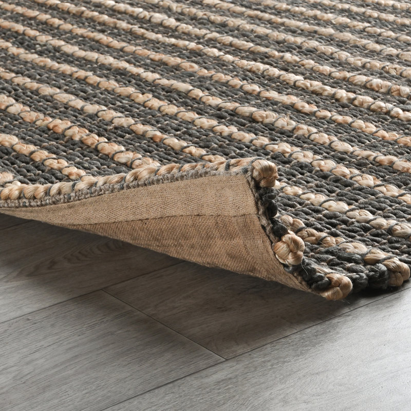 Jute / Sisal Striped Area Rug, Rectangle 9' x 12'