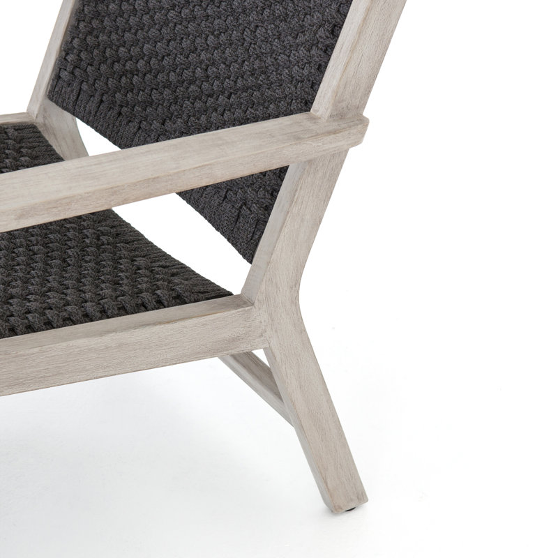 Outdoor Lounge Chair, Gray/Black