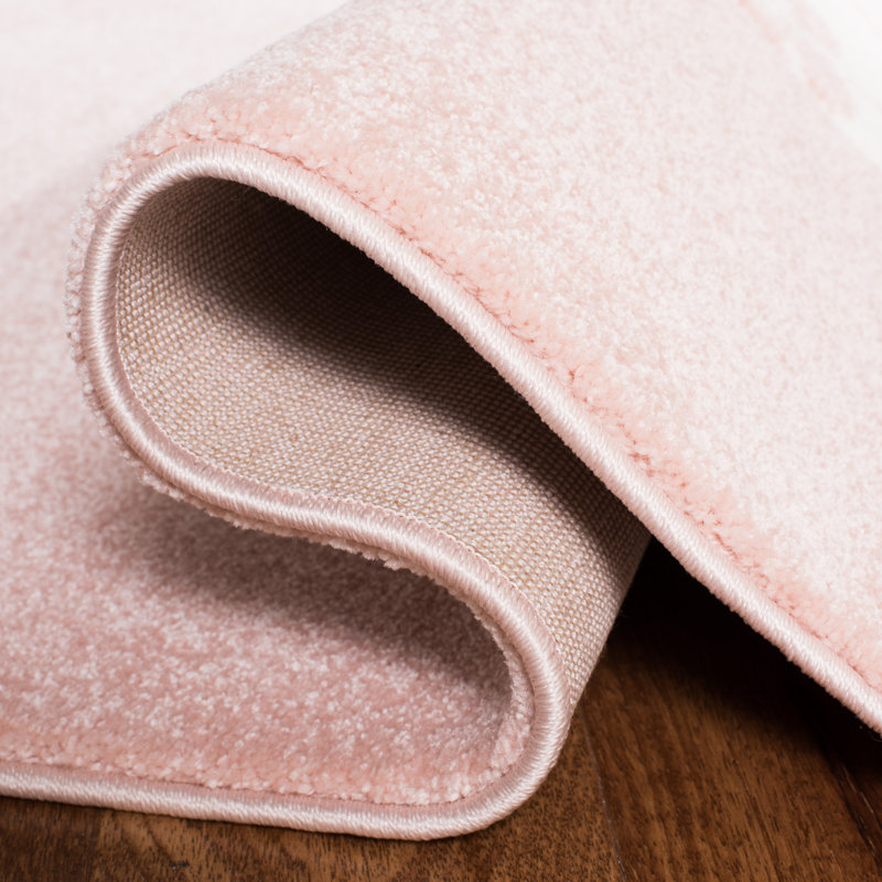 Pink/Ivory Area Rug, Round 5'3"