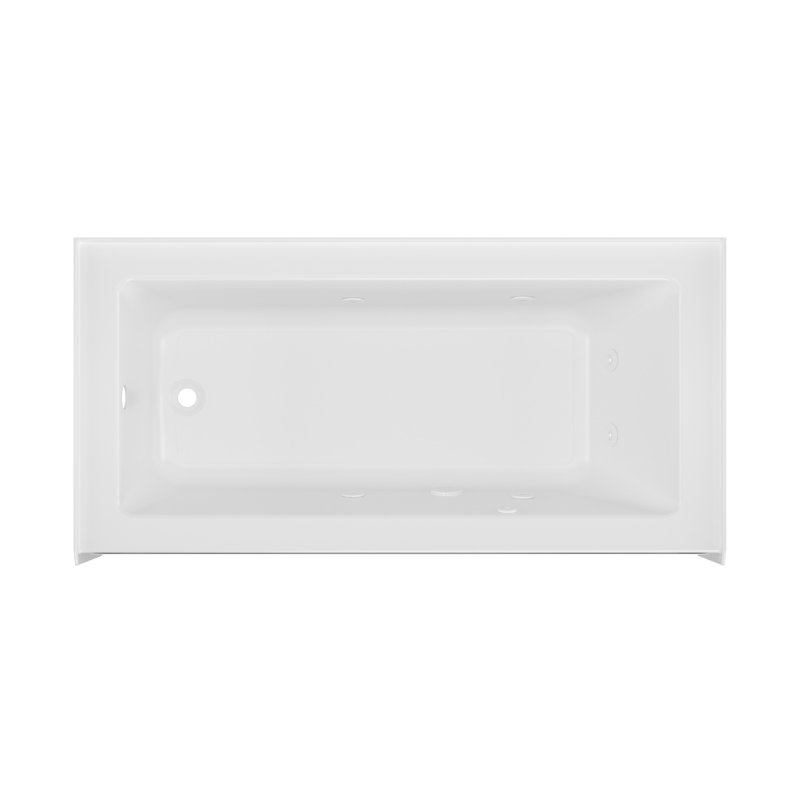 Baignoire tourbillon à jupe rectangulaire avec chauffe-plat 6036 Signature®, Gauche, Non