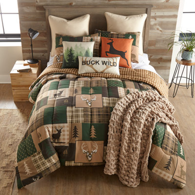 Ensemble d'édredon pour grand lit 3 pièces Your Lifestyle par Donna Sharp Green Forest