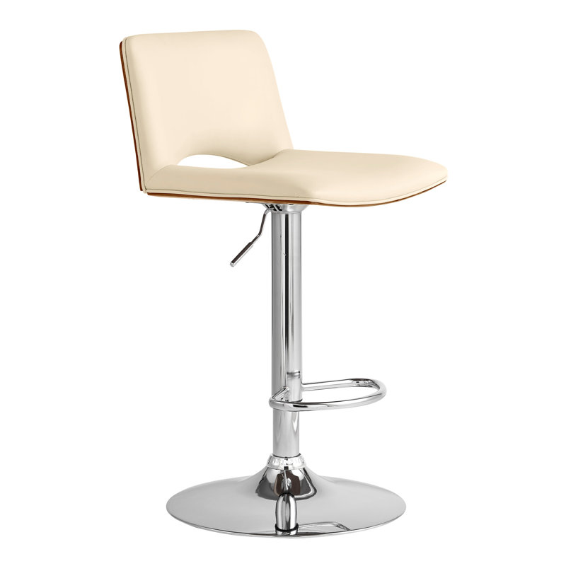 Tabouret pivotant à hauteur réglable, Crème