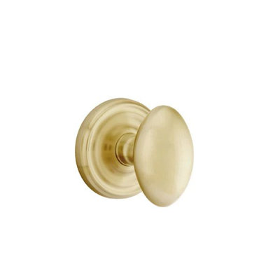 Ensemble de mortaise intérieure Emtek avec rosette régulière et bouton d'œuf (droit)