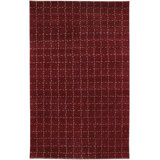 Chelsea Wool Geometric Area Rug in Cranberry