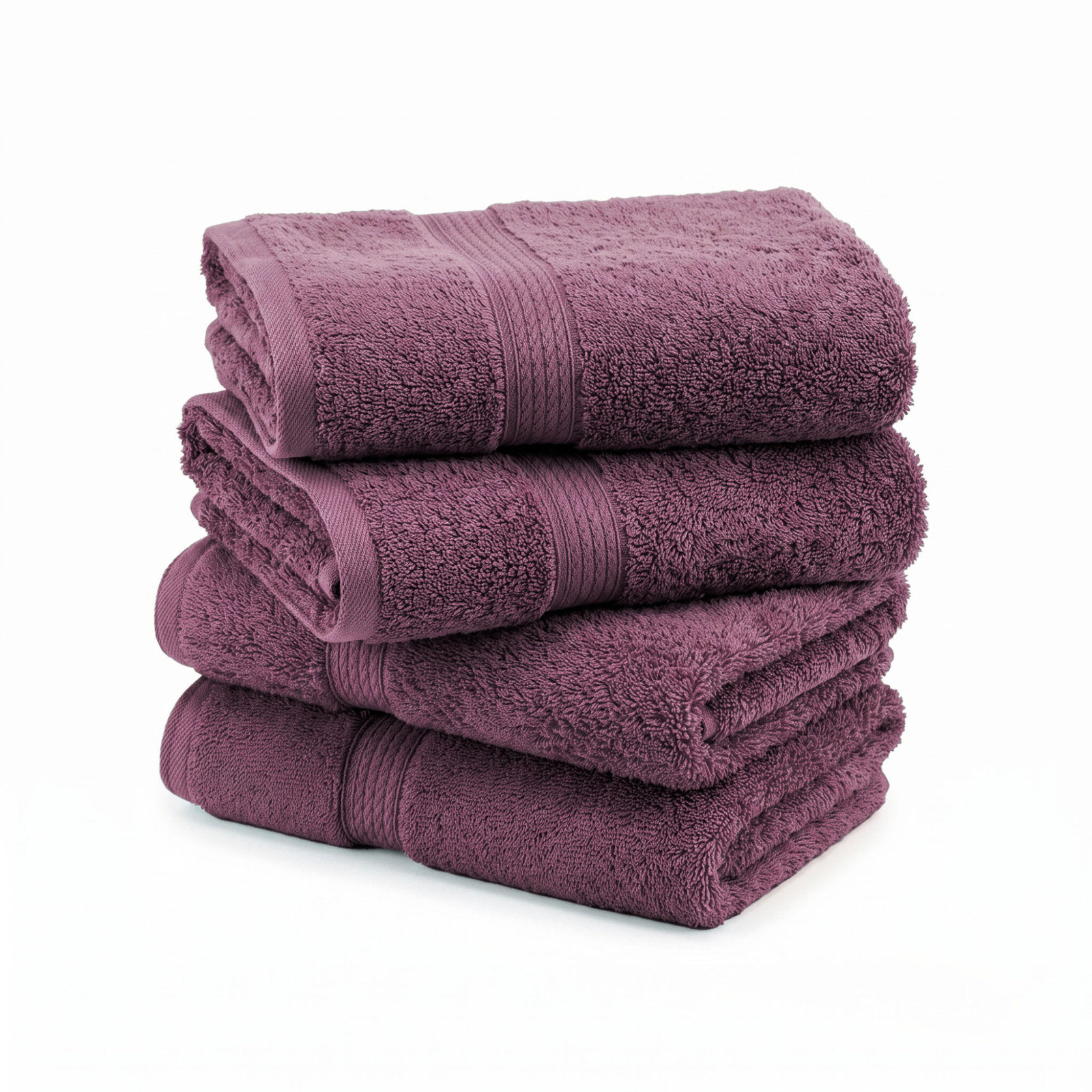 Egyptian Cotton Hand Towels, Plum