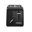 PLASTIC 2-SL TOASTER  BLACK