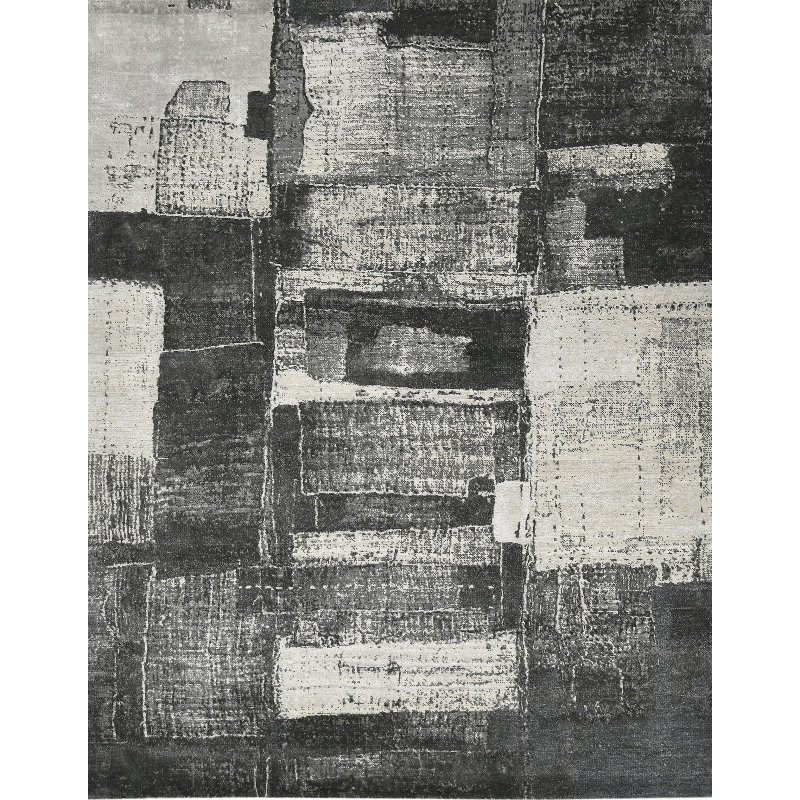 Contemporary One-of-a-Kind Rectangle 8'1" X 9'11" Hand Knotted Area Rug
