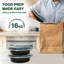 16oz Roud Black Base Meal Prep Takeaway Container Pack of 30