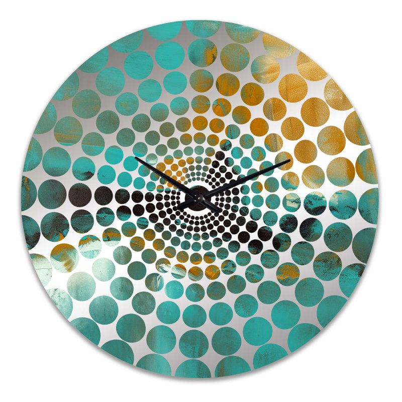 Aiedan - Horloge murale peinture abstraite, Grand