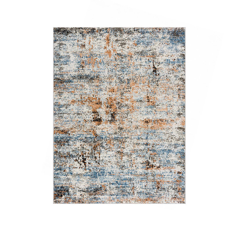 Tapis abstrait pour salon, chambre à coucher, Rectangle 5 pi 3 po x 7 pi